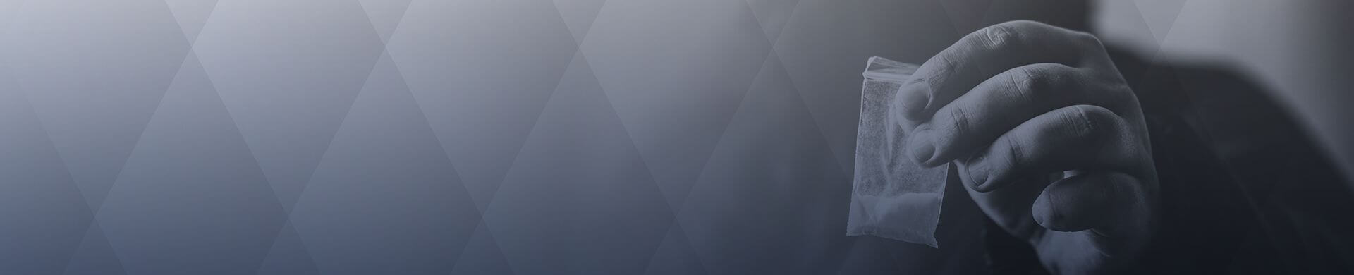 Bag filled with white powder